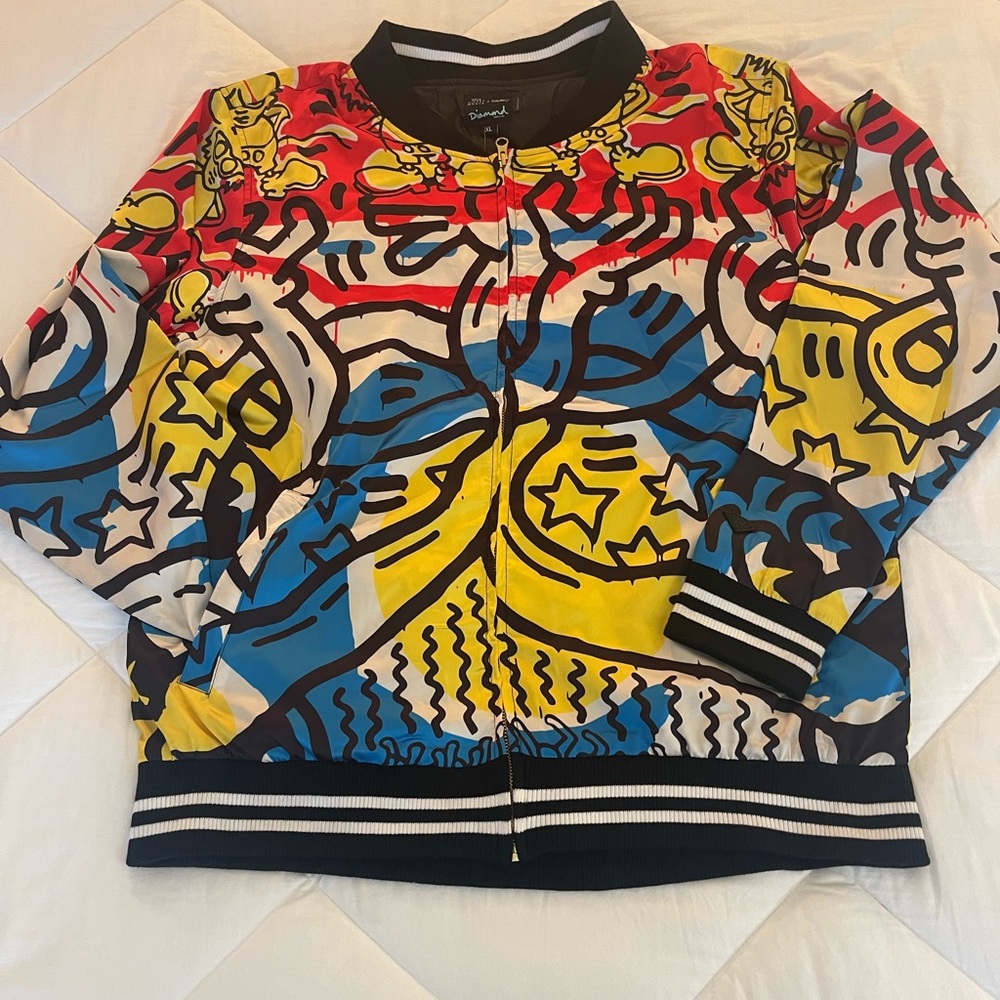 NWOT RARE Diamond supply, Disney, Mickey Mouse, and Keith Herring jacket